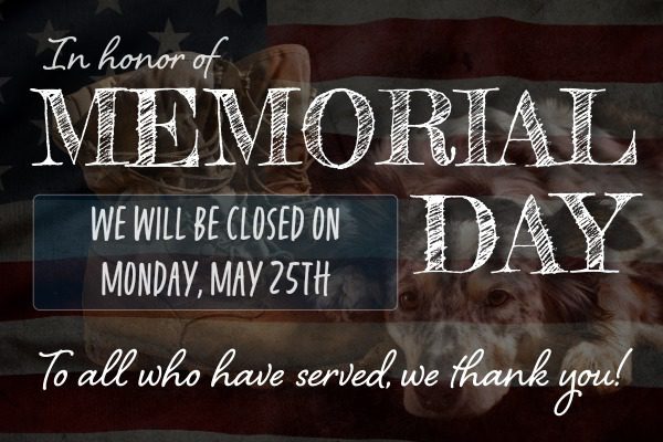 2026 Memorial Day Closure Pop Up
