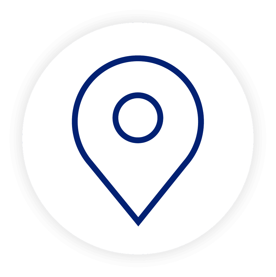 Location Icon White Royal Blue